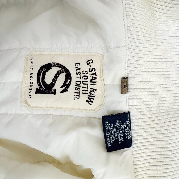 G STAR RAW WHITE LIGHT WEIGHT JACKET WITH ZIPPER - Picture 9 of 10